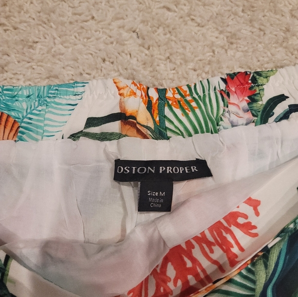 Boston Proper Tropical Floral Palazzo Pants Size M Lined NWOT - Picture 5 of 7